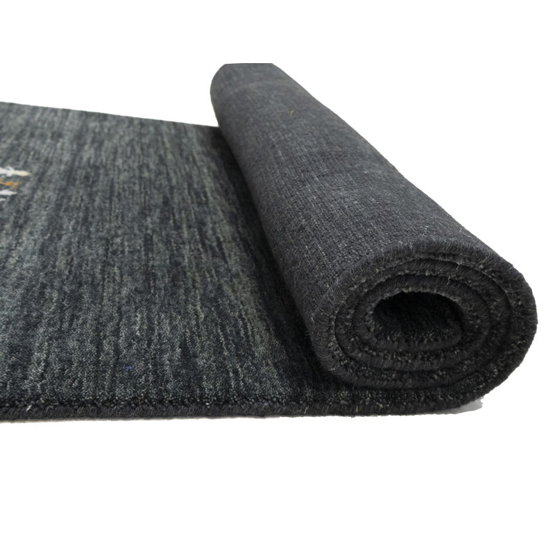 Tapis Gabbeh tissé à la main sans perte, 100% laine, de couleur unie, résistant à la décoloration et aux taches, durable