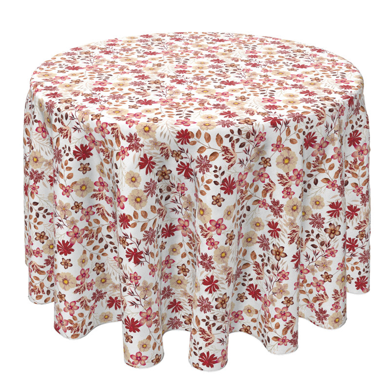 Round Cotton Twill Tablecloth
