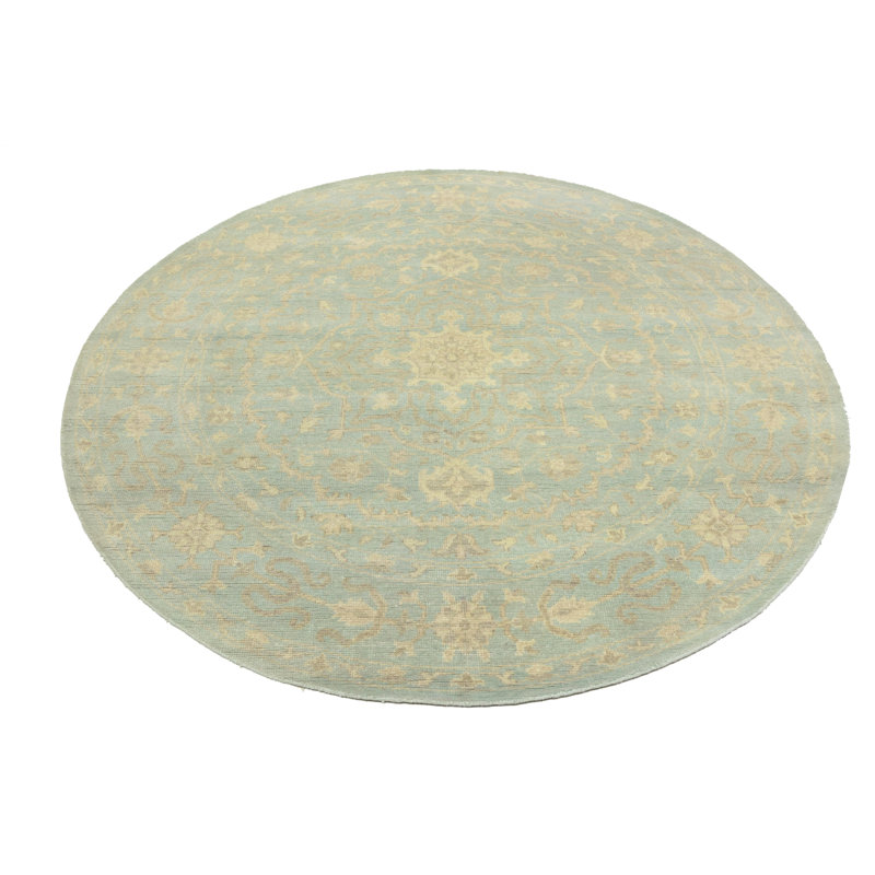 Tapis oriental transitionnel bleu 8x8 Mute