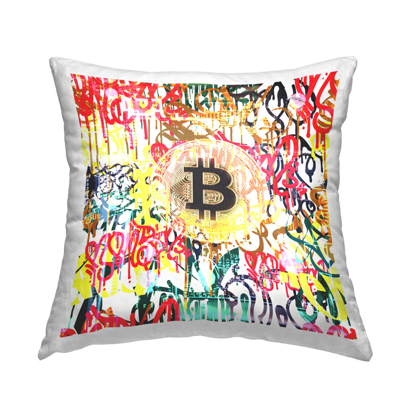 Coussin décoratif à motif graffiti urbain par Irena Orlov