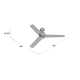 54" Lotus 3 - Blade Outdoor Smart Ceiling Fan with Remote Control and LED Light Kit Included, Works With Alexa and iOS or Android App
