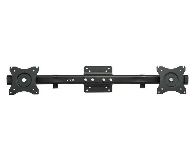 Black Steel Dual VESA Monitor Wall Mount Bracket