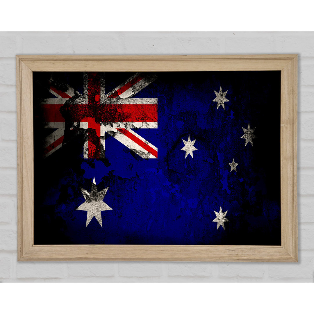 Australische Flagge Grunge - Druck