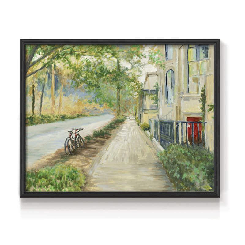 «Sunny Side of the Street» - reproduction encadrée - réversible, Noir, noir, noir, noir