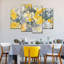 Fleur jaune, fleurs tropicales sur toile, 4 pièces-92860981