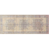 One-of-a-Kind Hand-Knotted 1960s 5'3" x 12'10" Runner Wool Area Rug in Beige/Purple