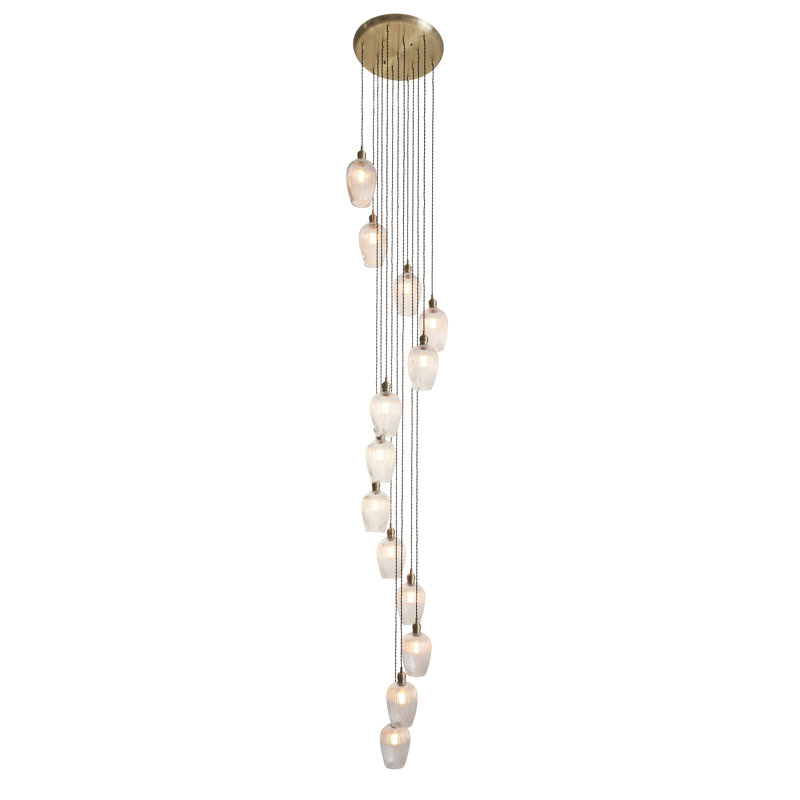 Alans 13 - Light Chandelier, Antique Brass