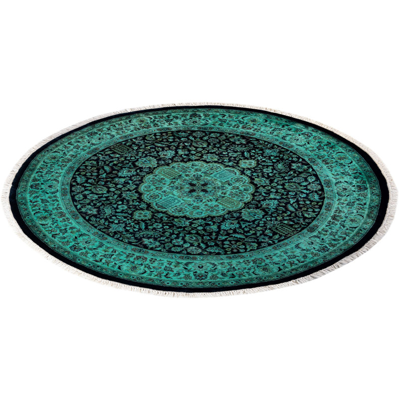Fine Vibrance One-of-a-Kind 4' 7" X 4' 7" Hand Knotted Area Rug