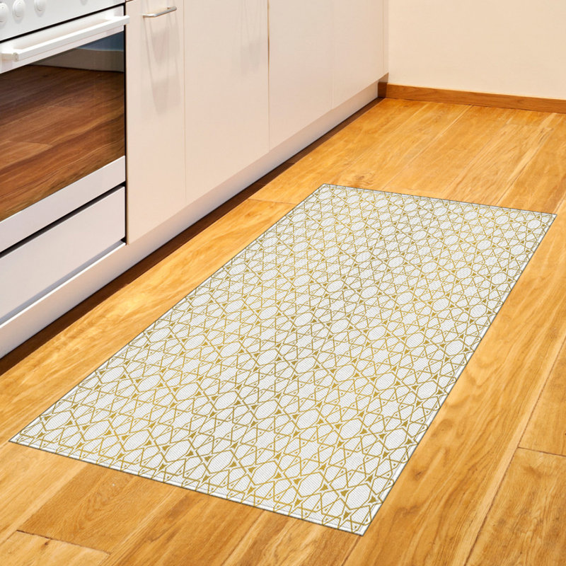 Tapis marocain à haute densité en fibre de polyester à longs fils décoratifs, Rectangle 2 pi 7 po x 5 pi