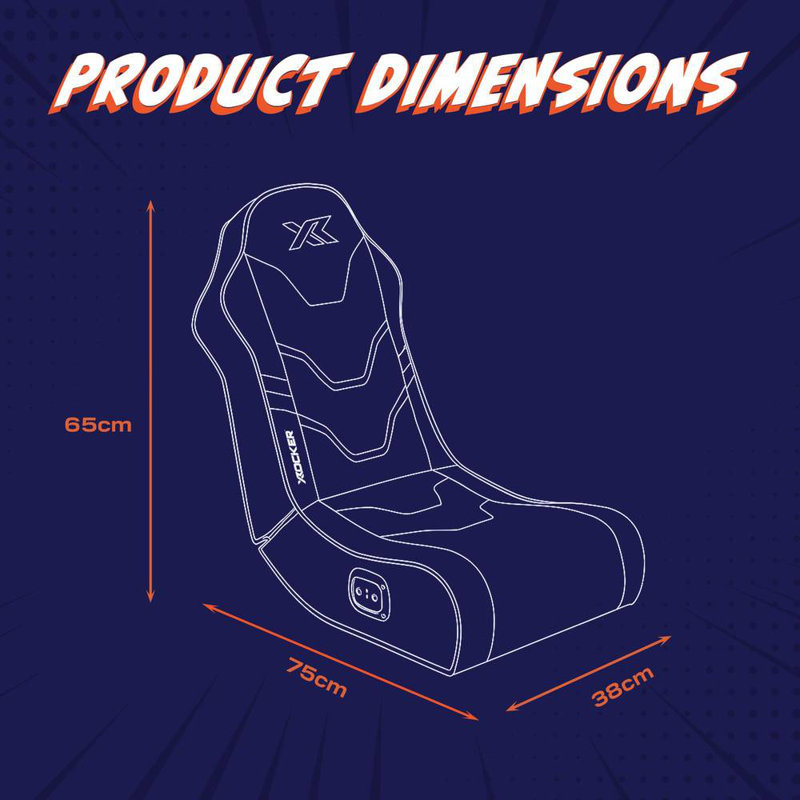 X Rocker Shadow 2.0 Audio Floor Rocker Gaming Chair, Green