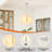 23.6" 3 - Light Dimmable Imitation Silk Lantern Chandelier