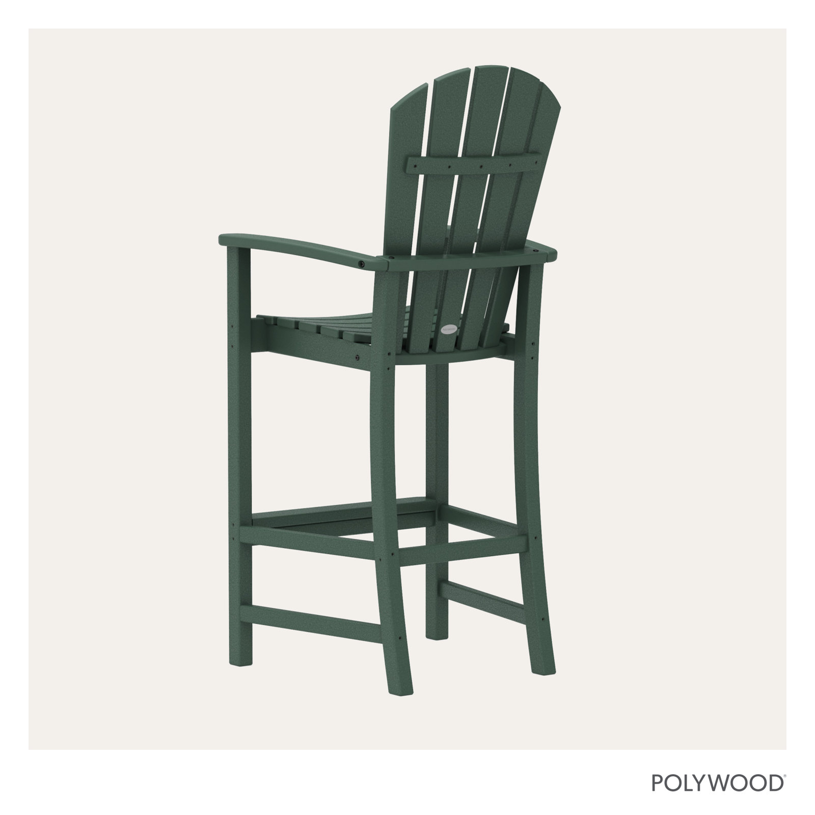 POLYWOOD® Palm Coast Patio Bar Stool, Green