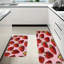 Tapis de cuisine et de salle de bain 2 pièces à imprimé fraise rose
