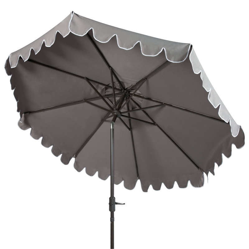 Parasol de marché 8,4 pi Pedrick, Taupe / Blanc
