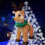 Décoration de jardin gonflable de Noël avec renne gonflable de 4 pieds