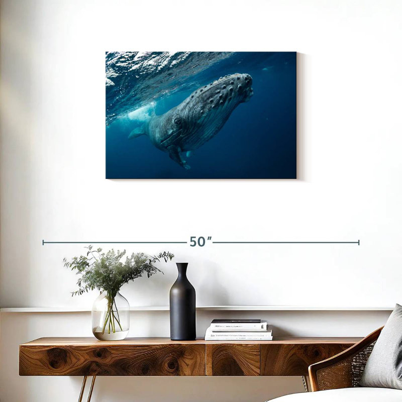 Whale Near Surface, 20" H x 30" W