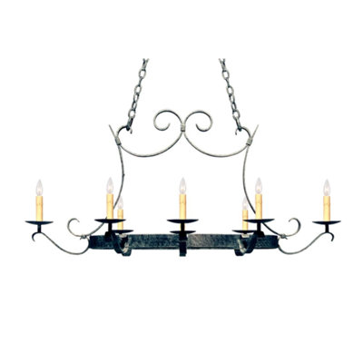 Laramie Metal Handcrafted Oval Hanging Pot Rack