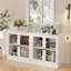 71'' Kitchen Pantry With Bookcases, Farmhouse Wall Unit Tv Stand For Tvs Up To 75"-921111642