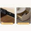Table basse ronde en bois massif brun