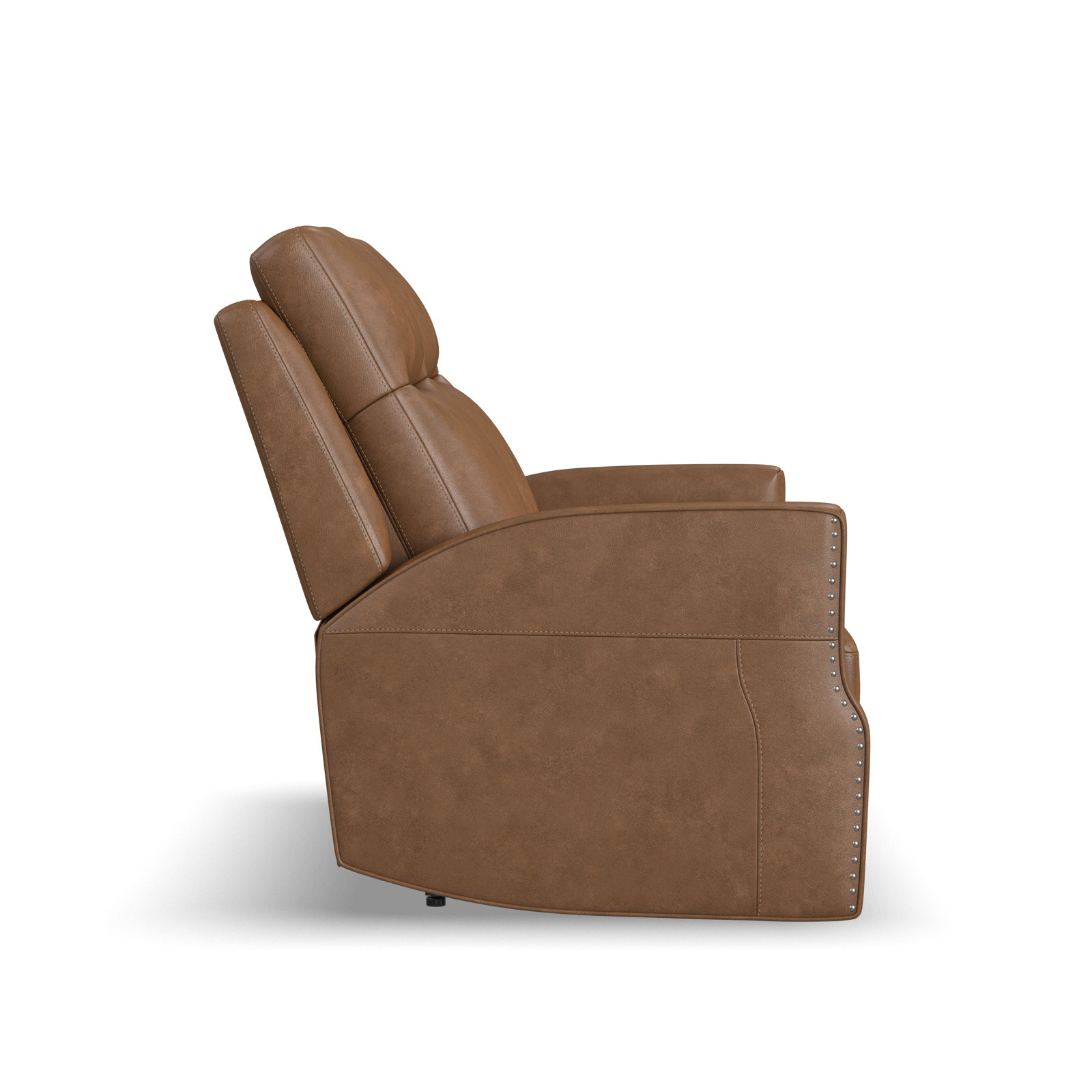 Henri 56" Genuine Leather Reclining Loveseat, Brown