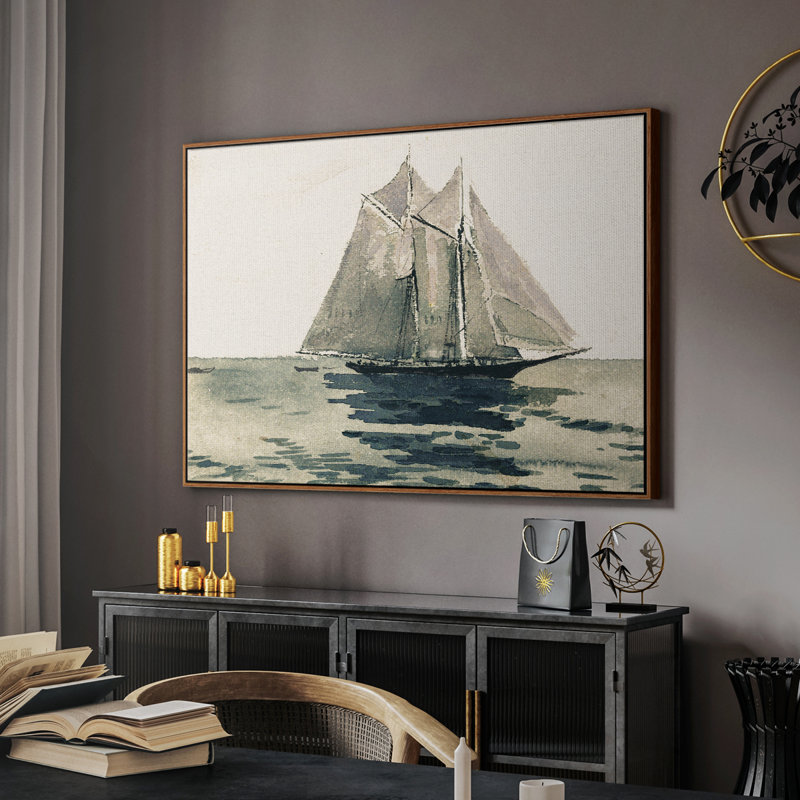 «Vintage Nautical Print-CCIX» sur, H 19 po x l 28 po, Toile tendue