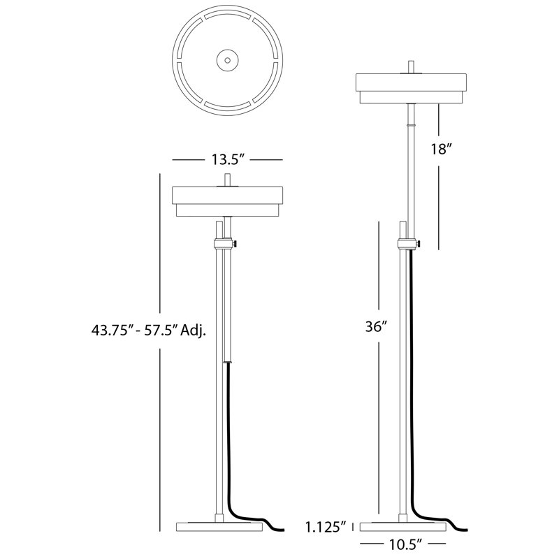 Elliott Floor Lamp, Polished Nickel