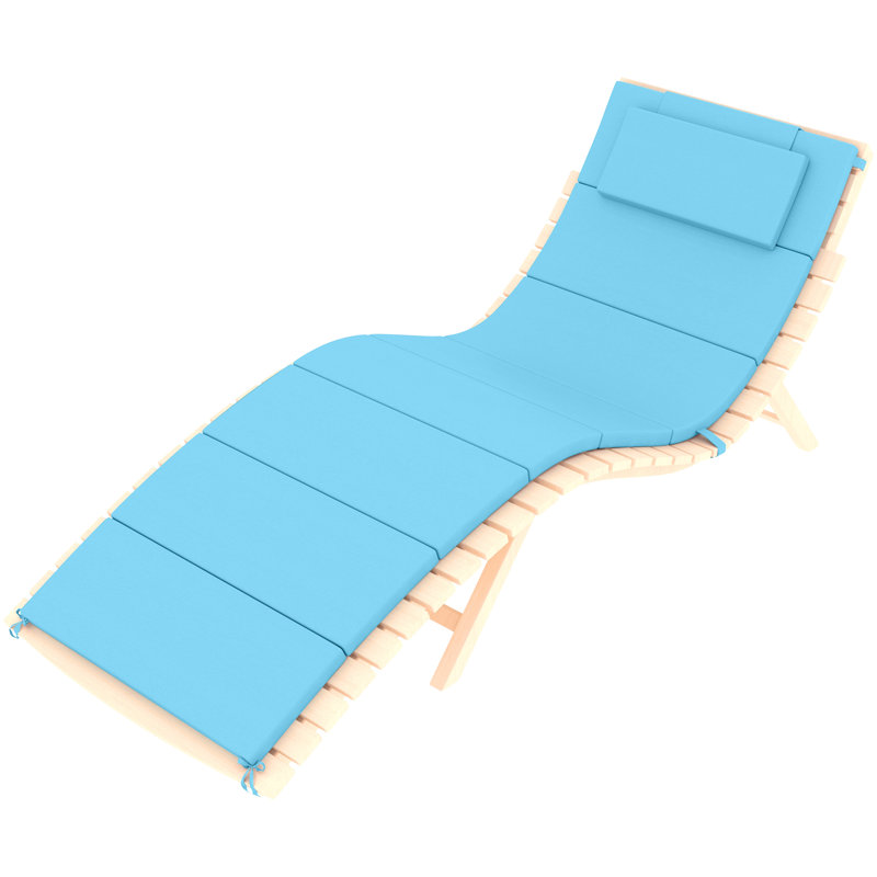 80''L X 26''W X 1.18''T Chaise Lounge Cushion Outdoor, Teal