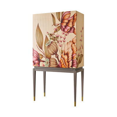 Bouquet Solid Wood Bar Cabinet