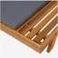 Ensemble de méridienne de salon, espace disponible d'un côté, bois d'acacia avec coussins de salon résistants à l'eau (gris foncé et épaisseur de 2 pouces) - version crème / feuille assortie disponible-148845847