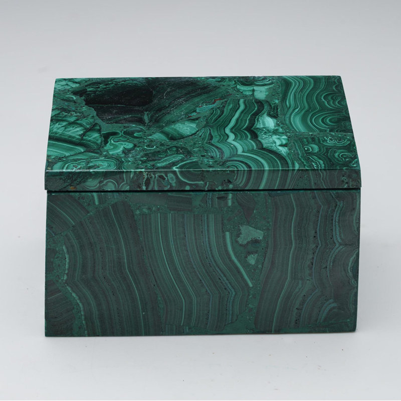 Hand-Carved Malachite Decorative Box II