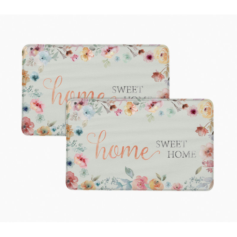 Tapis de cuisine en mousse anti-fatigue Bibb Home, Rectangle 1 pi 6 po x 2 pi 6 po