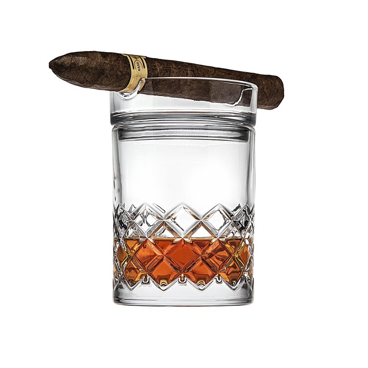  Sun's Tea Double Wall Whiskey/Scotch Rocks Glass Set 5.5oz, Old Fashioned Drinking & Cocktail Glasses