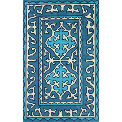 Tapis bleu Irmine