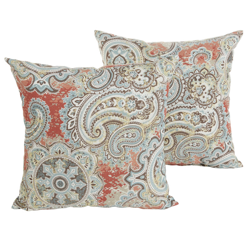 Handley Indoor / Outdoor Paisley Throw Pillow