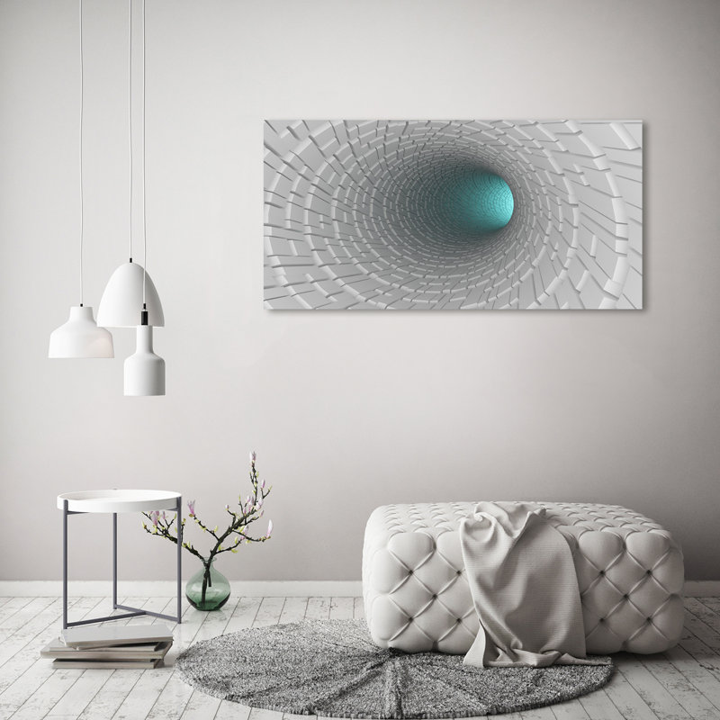 3D Tunnel - Wrapped Canvas Print