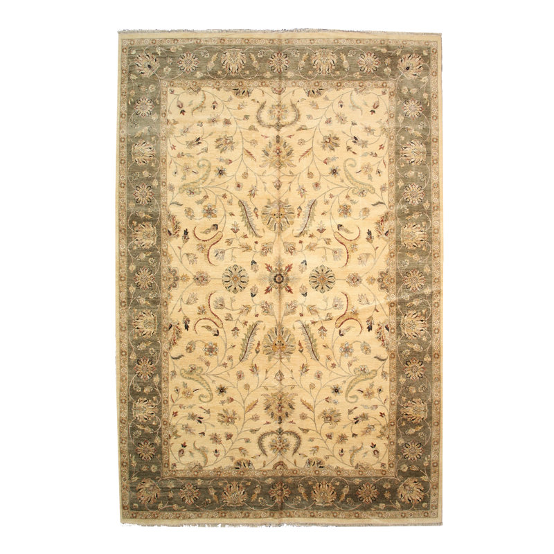 Rustic Geer Multicolor Hand Knotted Wool 12' x 18' Area Rug