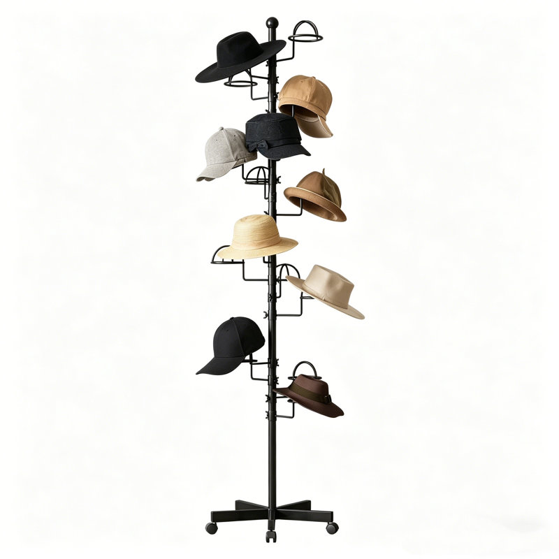 Porte-chapeaux avec 15 crochets, porte-chapeau doré