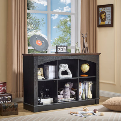 Modern Arched 6-Cube Bookcase, Open Display Storage Shelf for Living Room, Bedroom or Study