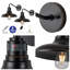 Luminaire de grange d'extérieur noir H 8,75 "avec crépuscule à l'aube Bartoll