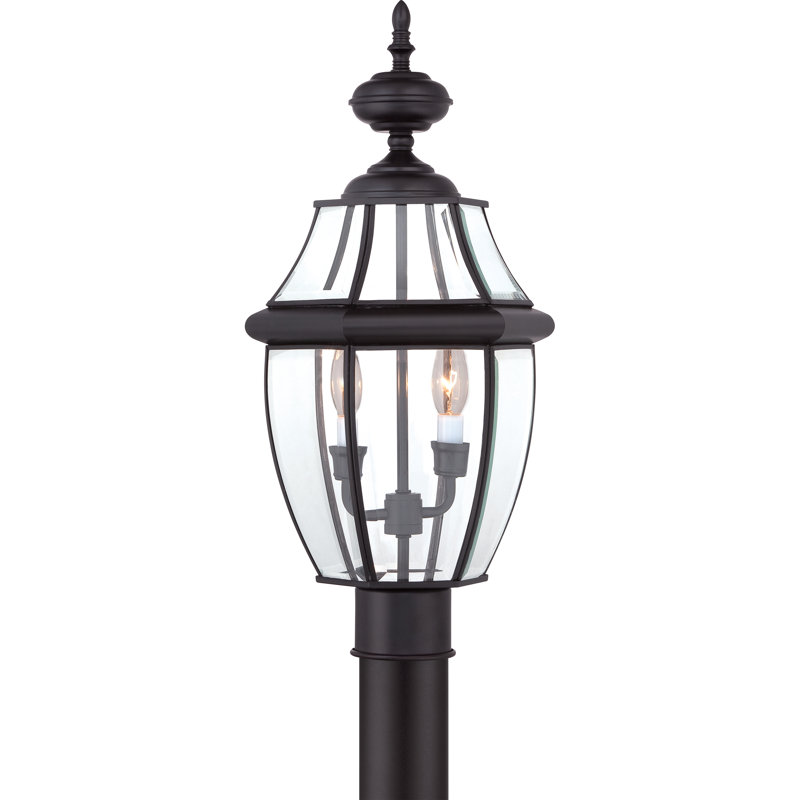 Tête de lanterne câblée 1 lumière H 21 po Newbury, Noir mystique