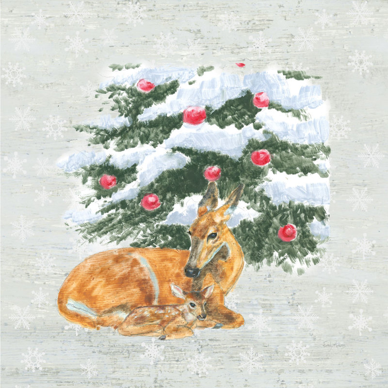 Christmas Critters VII by Emily Adams - Wrapped Canvas Art Prints, 30cm H x 30cm W x 3.8cm D