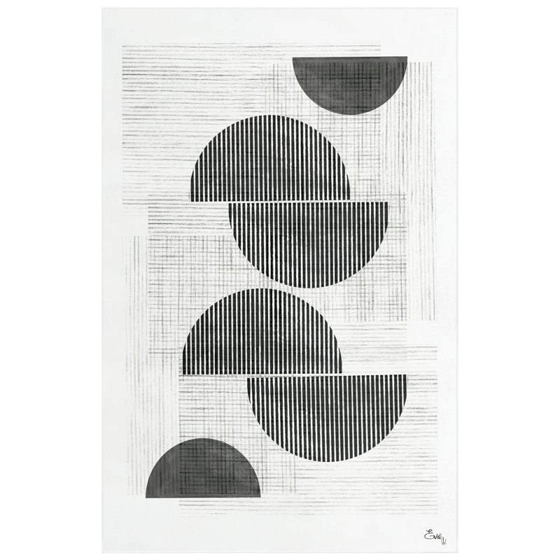 Tapis à motif géométrique lavable Retro Modern, taille 8 pi x 10 pi, douceur avec envers antidérapant