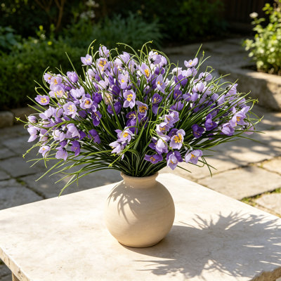 Ensemble de 8 fleurs artificielles pour l'extérieur et l'intérieur, fausses fleurs de magnolia, résistantes aux rayons UV, réalistes, pour la maison, jardin, porche, fenêtre, balcon, jardin