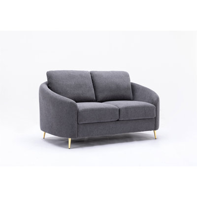 Causeuse en lin gris yuina