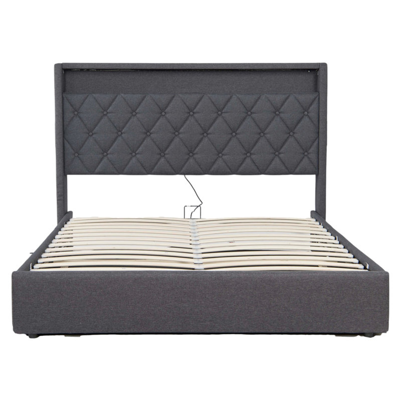 Devantae Upholstered Ottoman Storage Bed, King (5')