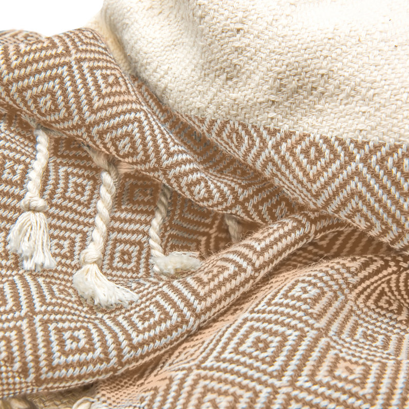 Ensemble de 2 serviettes de bain 100% coton, Beige