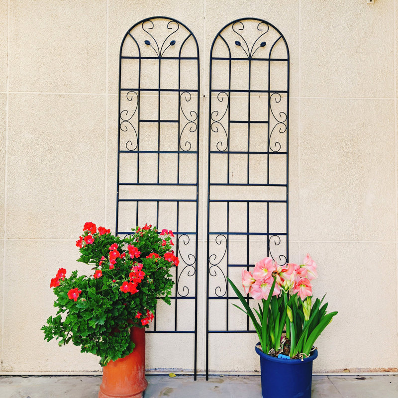 4 Pack Metal Garden Trellis, 86.7" X 19.7" Rustproof Trellis For Climbing Plants