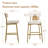 Bar Stools Set Of 2, Counter Height Bar Stools With Back And Metal Legs, High Top Island Chairs With Footrest, Sherpa Tall Kitchen Housel Boucle-976240577-976240580