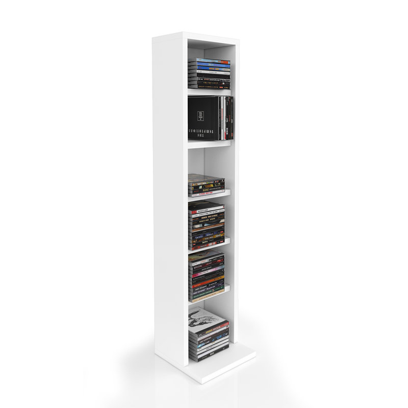90cm H Media Shelves, White