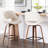 Najrin 26" Fixed-Height Fabric Counter Stool with Bent Wood Legs & Square Footrest (Set of 2)-104872002-104872001